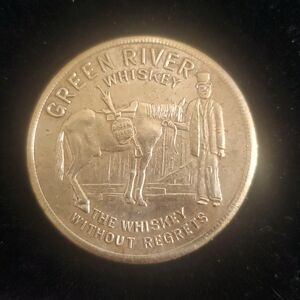 Owensboro, Kentucky KY Green River Whiskey Good Luck Horseshoe Token 